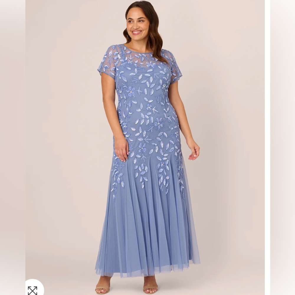 PLUS SIZE AdriannaPapell 20W French Blue Dress